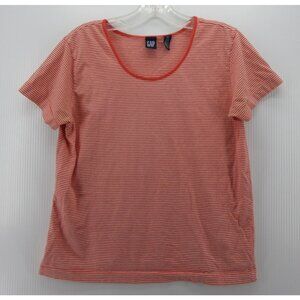 VINTAGE Gap Top XS Shirt Pullover Striped 90s Tee Preppy Scoop Neck*